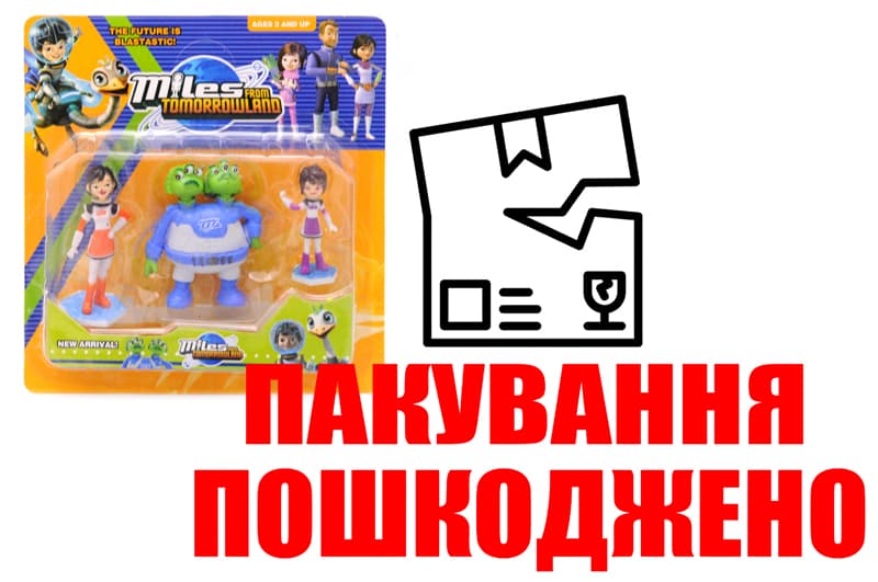OUTLET Набір героїв за мотивами мультфільму на блістері 3 шт. 154601 р.23*21*3,5см.