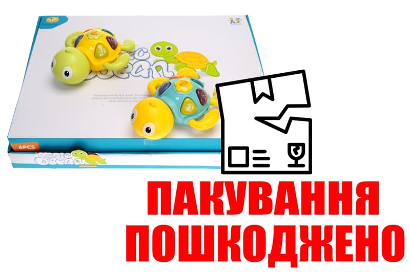 Брязкальце 855-100A "Черепаха" на батарейках, в дисплеї 6 шт. YG Toys