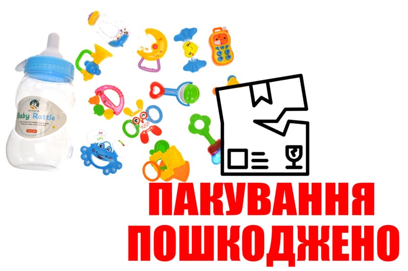 OUTLET Набір брязкалець в колбі 11шт A1992 р.34*15см