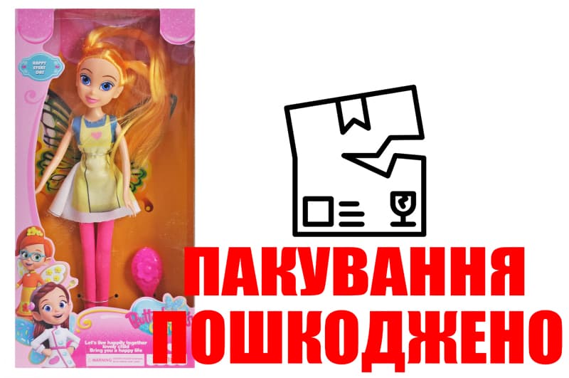 OUTLET 0 Лялька  Фея  з крилами в коробці 1143 р.32*12*5,5см