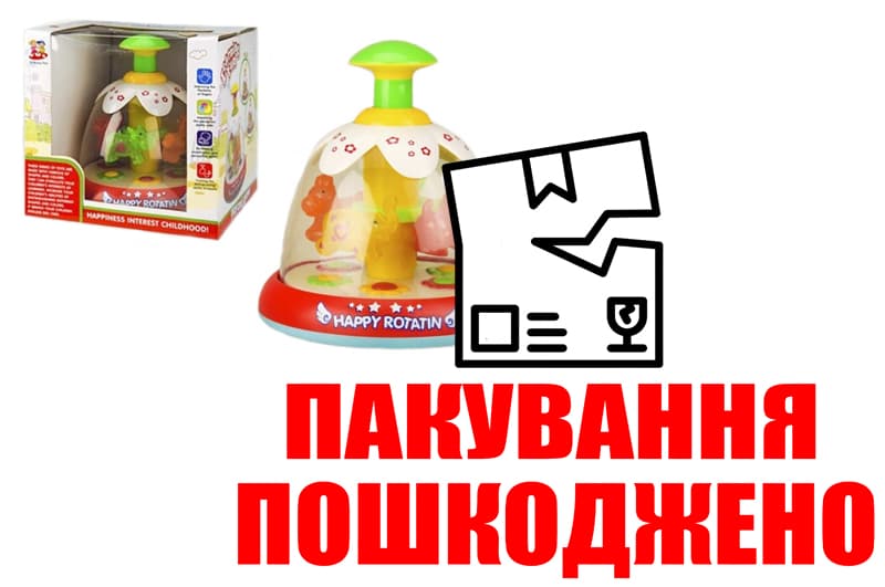 OUTLET 0 Дзига 8311A/8311B тваринки 2 види, коробка 20,5*17,5*19 см