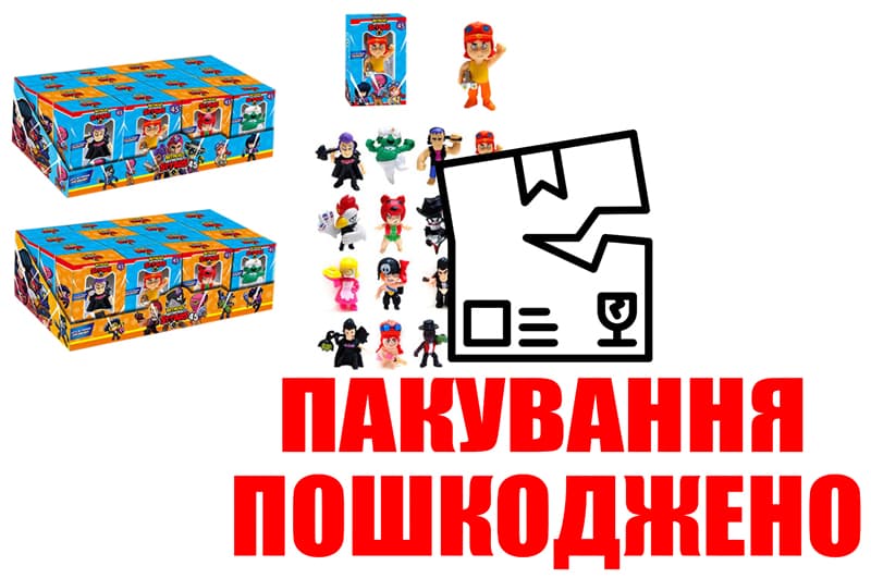 OUTLET 0 Герої H01 16 видів у боксі, р-р фігурки - 6 см, р-р кор. - 7.5 * 3 * 11.5 см.