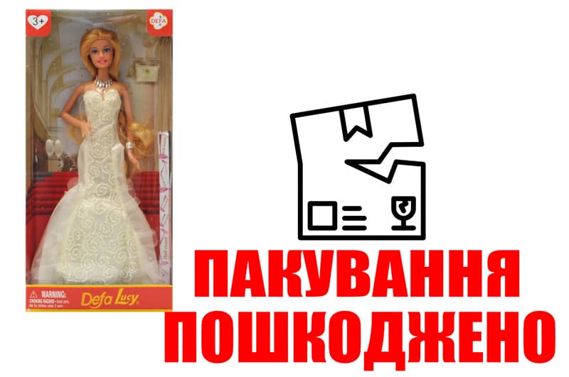 OUTLET 0 Лялька DEFA 29 см 8270 з аксесуарами, 3 види, коробка 32,5*5*16,5 см