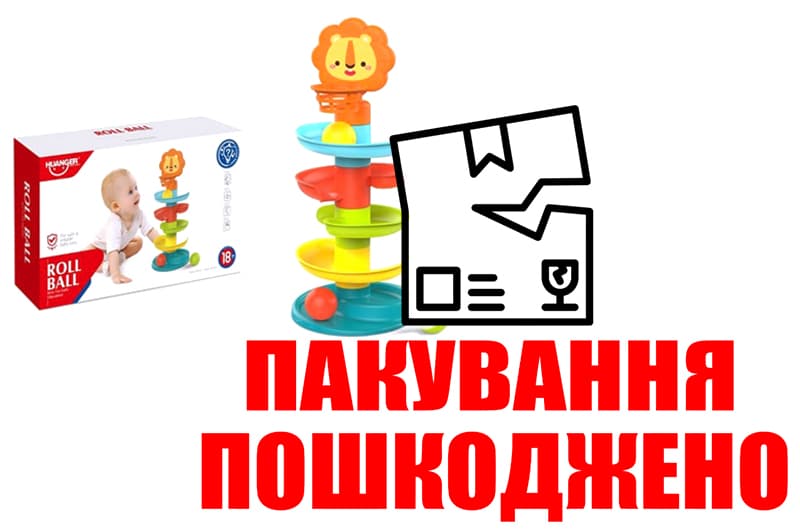 OUTLET Логіка пірамідка HE8067 з кульками левеня кор.37,5*8,5*22