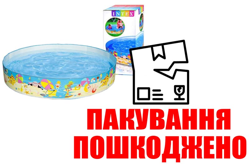 OUTLET Басейн INTEX "Пляж" каркасний в коробці 56451 р.152*25см