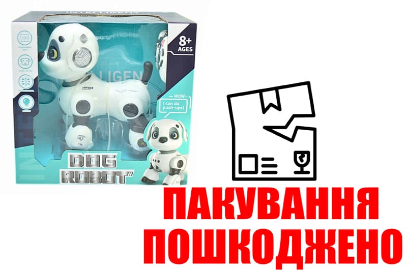 OUTLET Собака 688A-10 на радіокеруванні, інтер-ний, акумулятор, USB, музика, світло, сенсор, кор.28x20x26,5