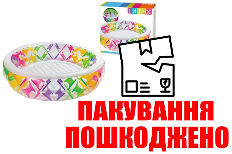 OUTLET Басейн надувн. 56494 Колесо , круглий, вініл, (6 + років), реф.дно, рем комплект, в кор. 229 * 56см