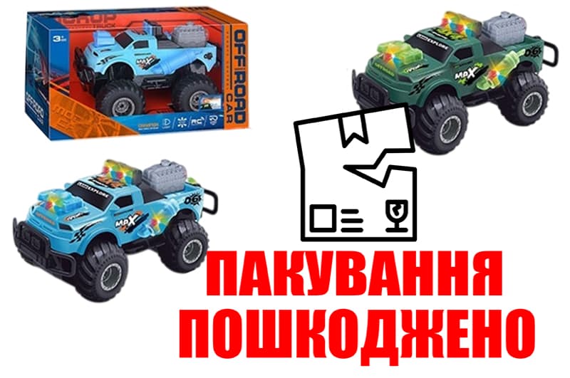OUTLET Всюдихід 309-1A на радіокеруванні,з акум.,USB,світлом,димом,2кольори,в коробці р.31,5x16,5x17,5