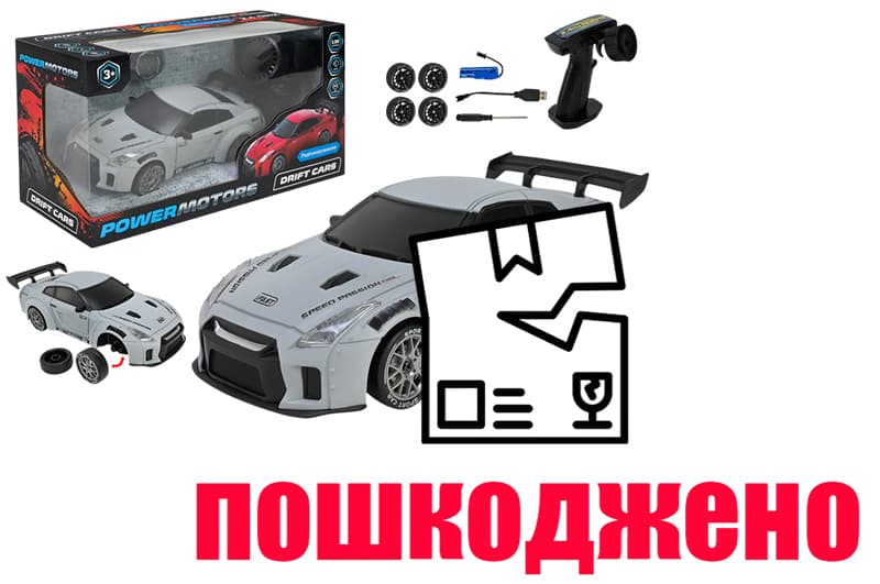 Машина на радіокеруванні PM3425-2 "POWERMOTORS" 1:20, акумулятор, підсвітка,10км/год, у коробці