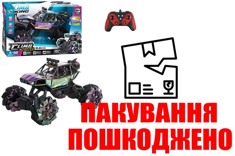 Машина на радіокеруванні 757F Всюдихід, акумуляток, USB, світло, дим, дрифт, 2 кольори, в коробці 29x18,8x19 см.