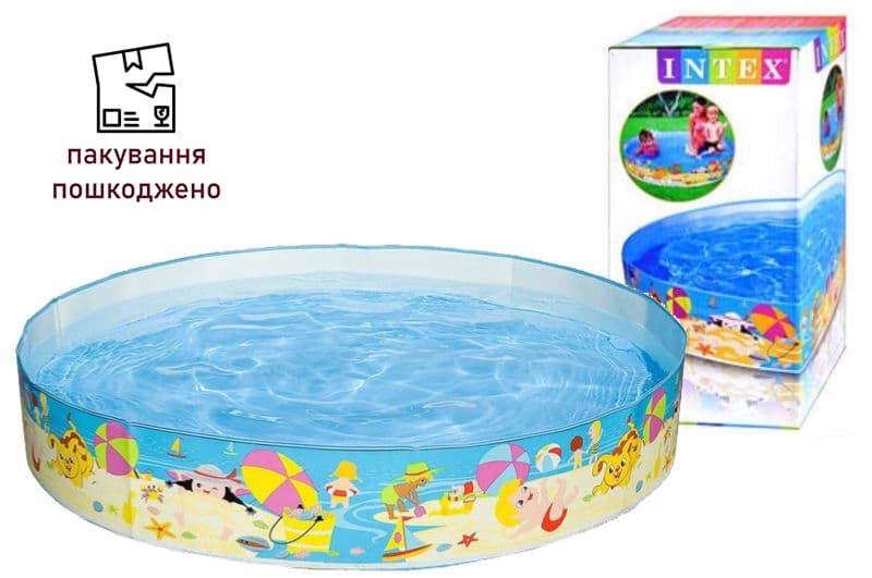 OUTLET Басейн INTEX "Пляж" каркасний в коробці 56451 р.152*25см