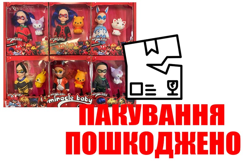 OUTLET Лялька за мотивами мультфільму з аксесуарами 8806/SA 1021 6 видів 12*18*4.5см