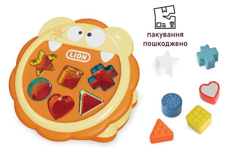 OUTLET  Сортер RJ6811A лев батарейка, музика кор.25*18,3*24,7 см