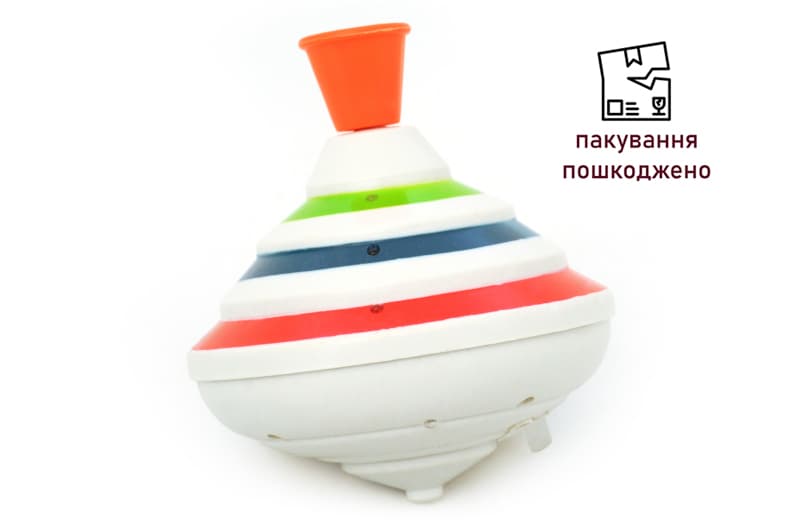 OUTLET Дзига з музикою і світлом в сітці 878-6A р.10,5*10,5*12см