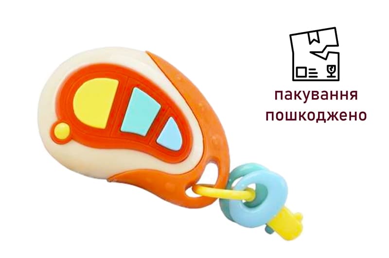 OUTLET  Музично розважальна іграшка 8010-9A (T524-D6181) брелок-ключі, світло,звук, мелодії, хедер,упак 15*5