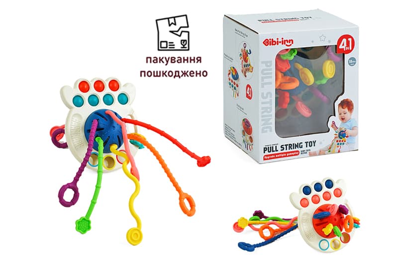 OUTLET Бізіборд  Тягучка  для найменших, в коробці 688-72 р.13*15,5*10,2см