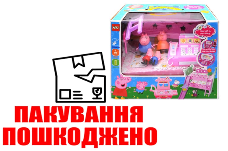 OUTLET Ігровий набір Свинка в коробці, 3 види YM601A/YM602A/YM603A р.31,5*19,3*28см.