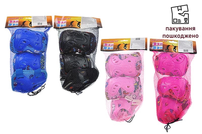 OUTLET Захист BT-CPS-0026 нарукавники, наколінники з липучками 4 кольори, сітка 19*4*32 см