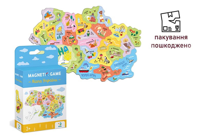 OUTLET Пазл магнітний  Мапа України  200241 DoDo