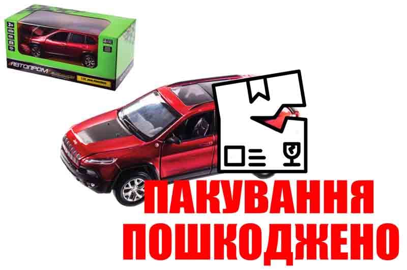 OUTLETМашина металева "Автопром",68375, 1:32 Jeep Cherokeel, на батарейках, світло, звук, відкриваються дв