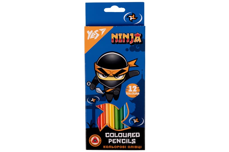 OUTLET 0 Олівці кольорові Yes Ninja 12 кольорів 290703