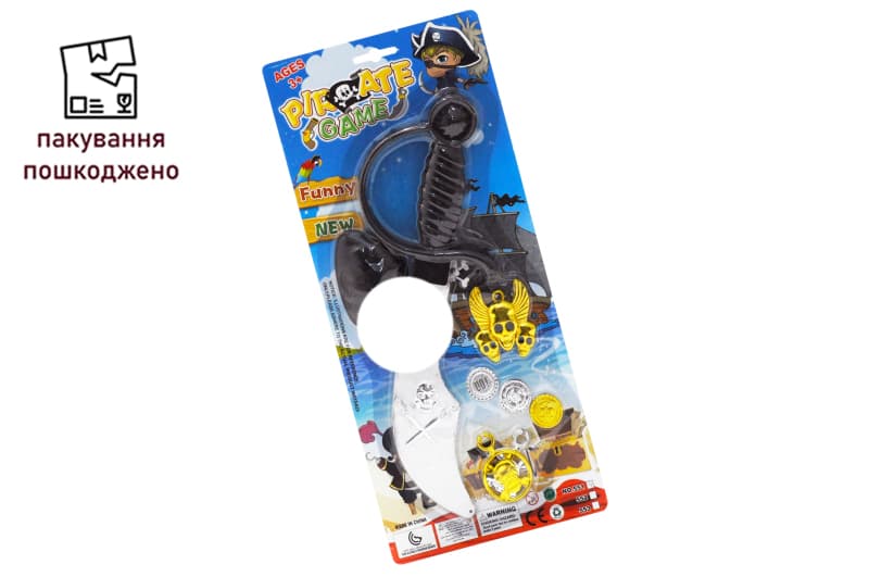 OUTLET 0 Піратський набір (кінжал, повязка на око - планшет) 5514 р.41х18 см. (шт.)