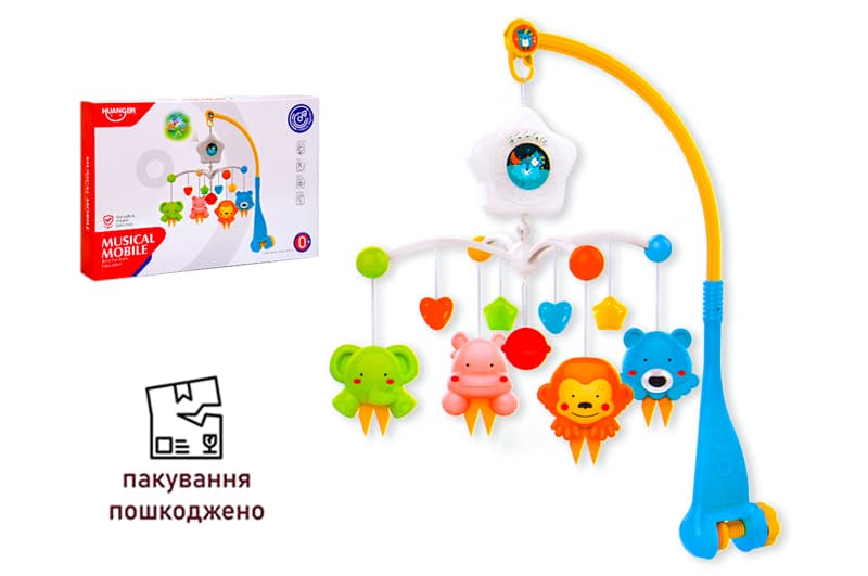 OUTLET 0 Мобіль HE0307 механічні., Світло, звук, в коробці 36,5 * 6,5 * 26 см