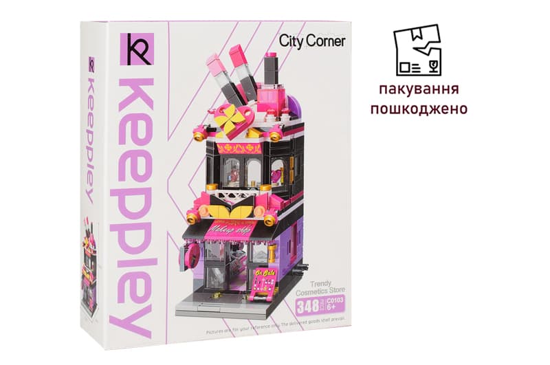 OUTLET 0 Конструктор BRICK C0103 City Corner-Trendy Cosmetics Store 348дет.спак.кор.19,5*5*16,5
