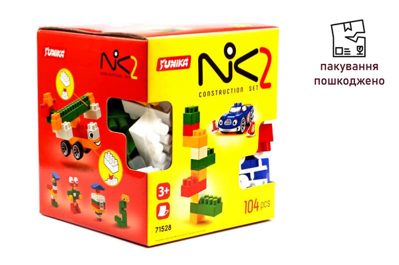 OUTLET 0 Конструктор  NIK-2  в коробці 104дет Юніка