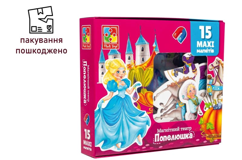 OUTLET 0 Настільна гра Магнітний театр. Попелюшка VT3206-53 VladiToys