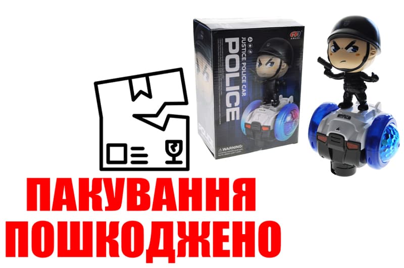 OUTLET Поліцейський танцюючий R02 на батарейках, з музикою та світлом в коробці р.22x10,5x15,7 см YG TOYS