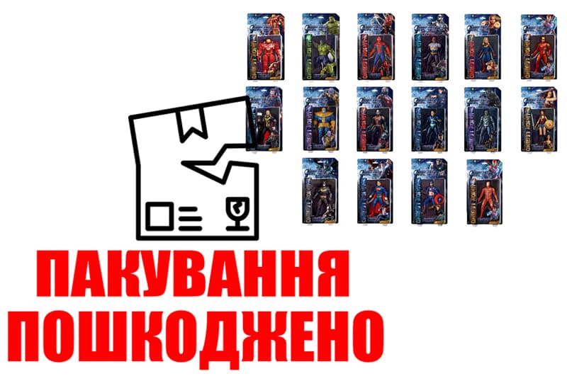 OUTLET Набір герої 99008 16 видів, на батарейках, світло, на планшеті