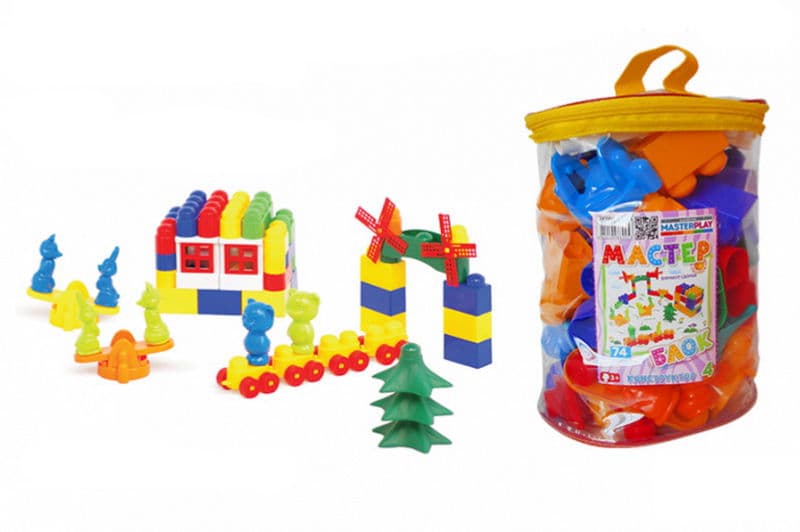 Конструктор "Мастер Блок" №4 (74деталі) 1-026 Colorplast