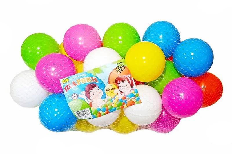Набір кульок 90мм 100шт в сітці 19105 Mtoys