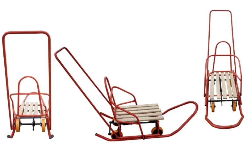 Санки "Багз Бані" з колесами і зі складною спинкою р.90*30*40см