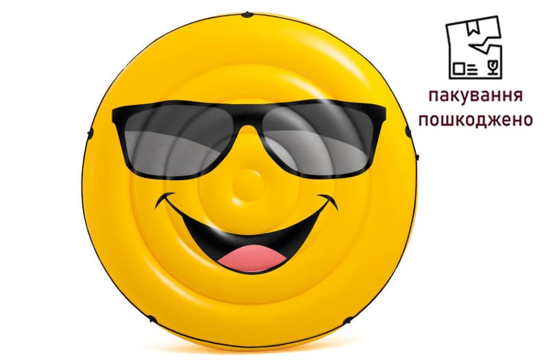 OUTLET Плотик Смайлик 57254 INTEX р. 173*27 см