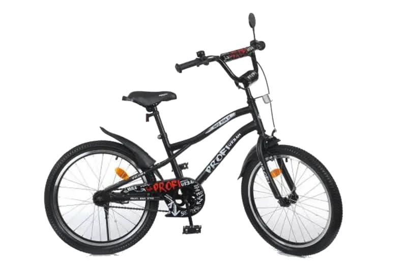 Велосипед дитячий PROF1 20 д. Y20252-1 Urban (чорний, матовий) 2023