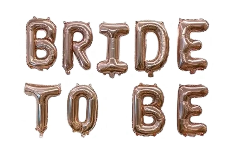 Надпис ""Bride to be"" рожеве золото 16' (40см)