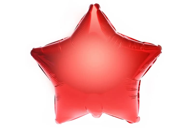 Фольгована кулька 01697 "Зірка" червона металік 18"(45см) 1шт.