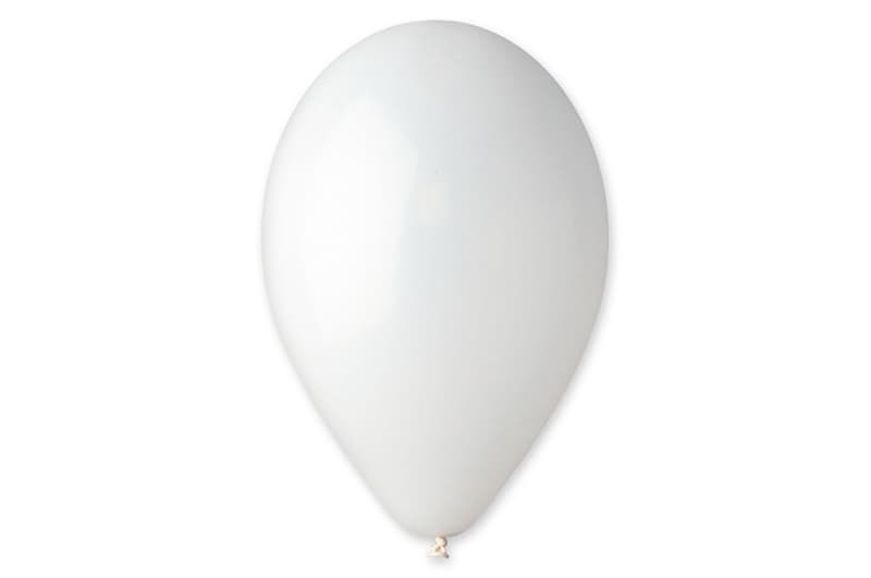 Кулька латексна, біла 02893(001) пастель 12"(30 см.) Gemar