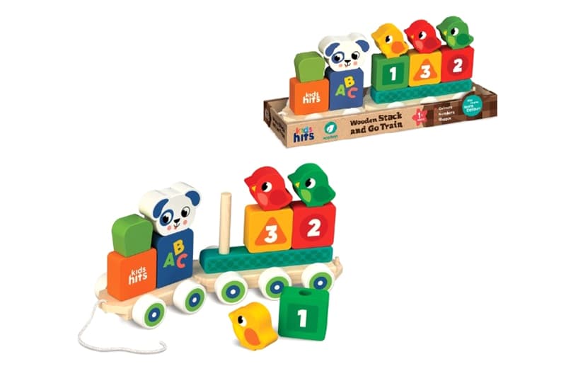 Дерев'яна іграшка KH20/037 Паровозик 29,8x13x9,1 см р. 31x13x10 см Kids hits