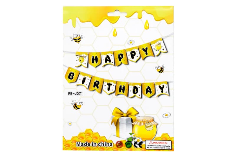 Гірлянда прапорці Happy Birthday 30252