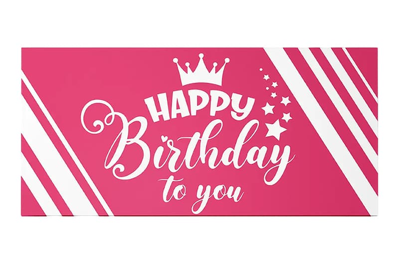 Подарунковий конверт 13089 "Happy Birthday to you" яскраво-рожевий 1шт Твоя Забава