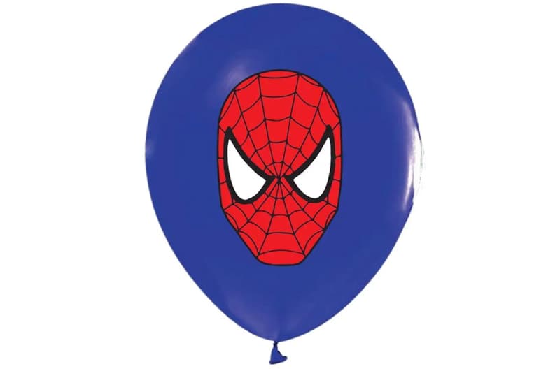 Латексна кулька 12" 10854 синя з малюнком "Супергерой 3" Balonevi