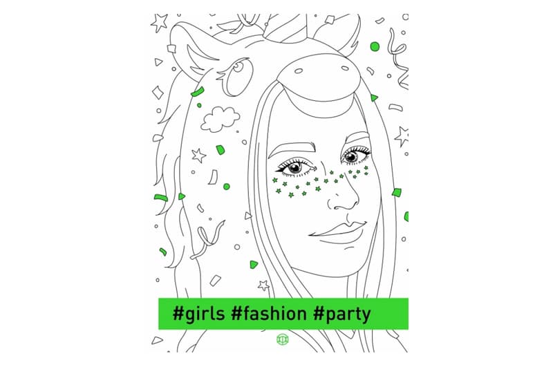 Розмальовка Жорж #girls#fashion#party