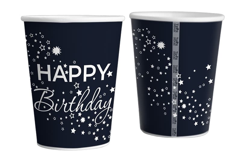 Паперові стаканчики Твоя Забава "Happy Birthday зірочка" 10шт/уп. (250мл.)