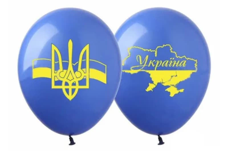 Латексні повітряні кульки 12" 01124 "Україна" сині 100 шт. (30 см.) Show