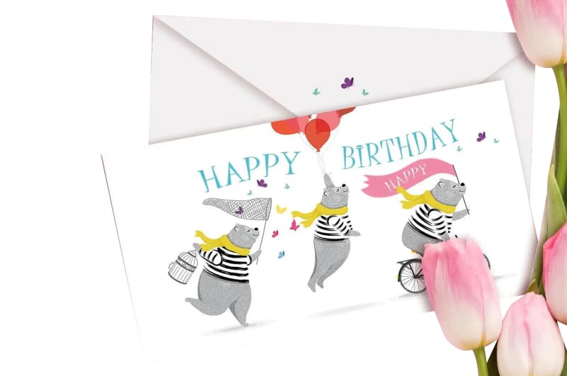 Подарунковий конверт 'Happy, happy birthday'