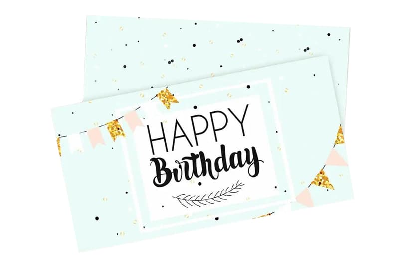 Подарунковий конверт 04300 "Happy Birthday" з прапорцями 1шт.