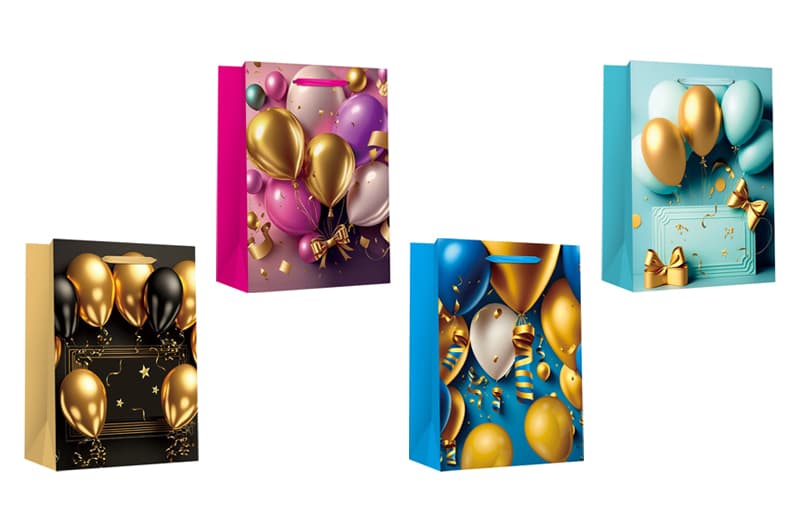 Пакет паперовий 760400ML "LARGE Air balloons" асорті р.26x12.7x32.4 см Malevaro